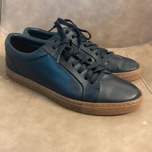 Ted baker udamou black green leather lace up sneakers shoes size 9